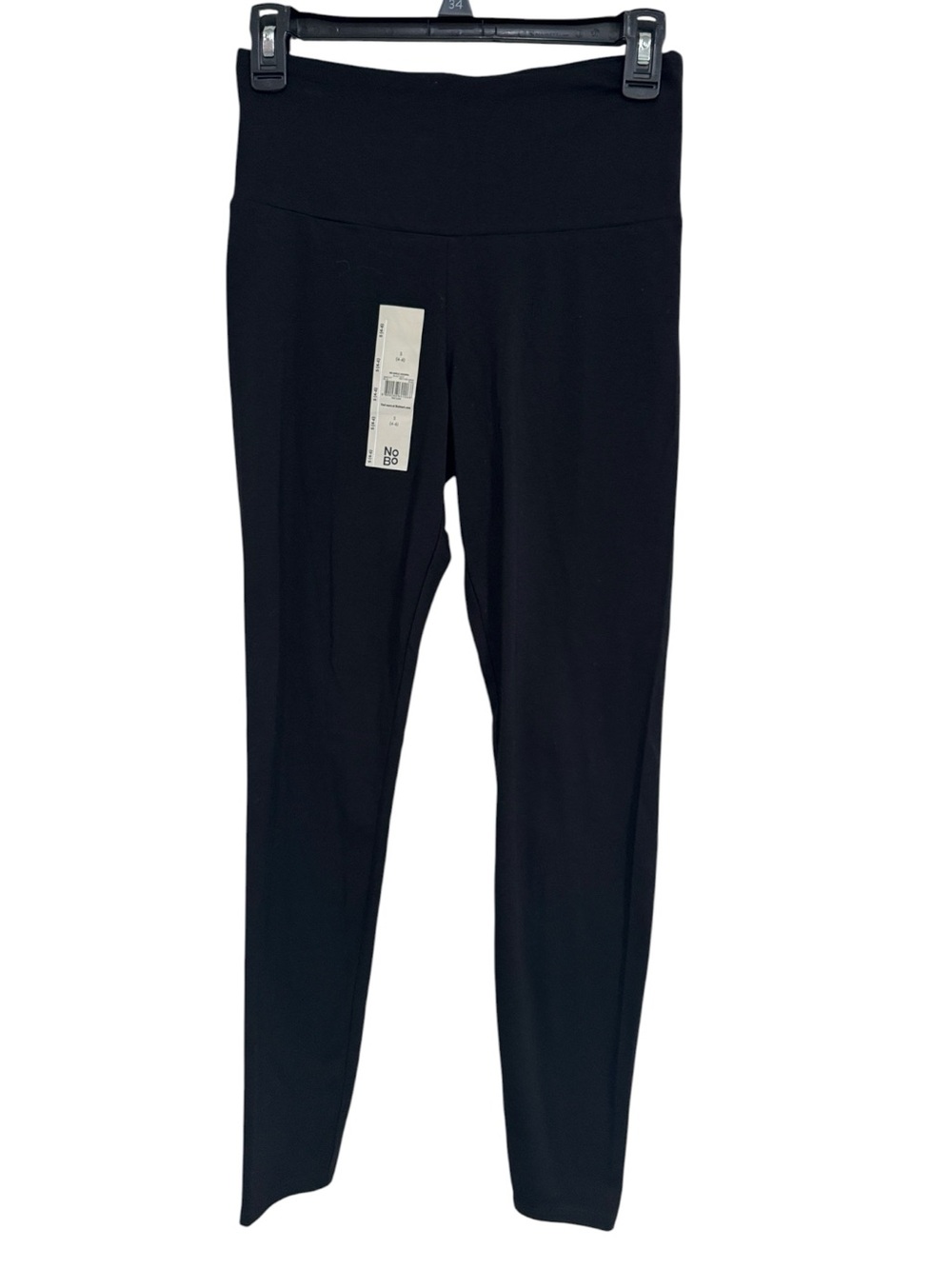 No Boundaries Wide Band Hi-Rise Ankle-length Black Soot Leggings size S (4-6)